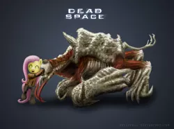 Size: 1024x762 | Tagged: safe, derpibooru import, fluttershy, necromorph, pegasus, pony, undead, zombie, brute, cute, dead space, mutated zombie, this will end in death, this will end in tears, this will end in tears and/or death, too dumb to live