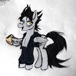 Size: 3000x3000 | Tagged: safe, artist:mattthewaffle, derpibooru import, oc, oc:messy mane, pegasus, pony, clothes, coffee mug, hoodie, mug