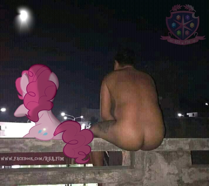 Size: 712x635 | Tagged: suggestive, artist:rsa.fim, derpibooru import, pinkie pie, earth pony, human, pony, 1000 years in photoshop, ass, butt, buttcheeks, cursed image, dank memes, edited photo, exhibitionism, human exhibitionism, human nudity, irl, irl human, male, mexico, mexico city, nudity, photo, ponies in real life, shitposting, source, unitárium