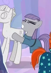 Size: 453x647 | Tagged: safe, derpibooru import, screencap, maud pie, mudbriar, sunburst, earth pony, pony, student counsel, cropped, female, male, mare, maudbriar, offscreen character, out of context, petrification, rock, rockbriar, shipping, stone, straight, that pony sure does love rocks