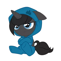 Size: 1600x1600 | Tagged: safe, artist:crystal-tranquility, derpibooru import, oc, oc:ebony, alicorn, pony, female, filly, onesie, simple background, solo, transparent background