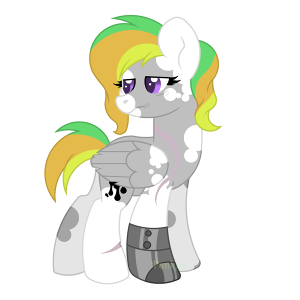 Size: 1800x1800 | Tagged: safe, artist:ponkus, derpibooru import, oc, oc:odd inks, unofficial characters only, pegasus, pony, amputee, female, mare, prosthetic limb, prosthetics, solo