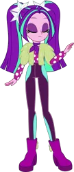 Size: 3001x6921 | Tagged: safe, artist:limedazzle, derpibooru import, aria blaze, equestria girls, equestria girls series, find the magic, spoiler:eqg series (season 2), absurd resolution, clothes, eyes closed, female, pigtails, polka dots, simple background, solo, transparent background, twintails, vector
