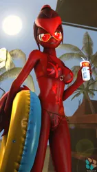 Size: 2160x3840 | Tagged: 3d, anthro, armpits, artist:kasjer19, beach, bikini, clothes, derpibooru import, oc, oc:sata, safe, source filmmaker, swimsuit, unofficial characters only