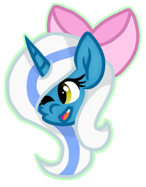 Size: 532x683 | Tagged: safe, artist:rainbow eevee, derpibooru import, oc, oc:fleurbelle, unofficial characters only, alicorn, pony, adorabelle, alicorn oc, bow, bust, cute, female, horn, mare, one eye closed, open mouth, simple background, smiling, solo, transparent background, vector, wings