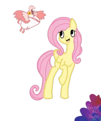 Size: 1080x1301 | Tagged: safe, artist:breeze the peryton, derpibooru import, fluttershy, bird, goose, pegasus, pony, art, digital art, drawing, long legs, simple background, transparent background