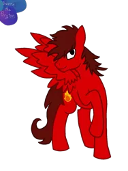 Size: 1080x1440 | Tagged: safe, artist:breeze the peryton, derpibooru import, oc, oc:fire blast, pegasus, pony, fire, freckles, gift art