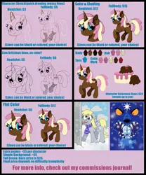 Size: 1707x2048 | Tagged: safe, artist:eillahwolf, derpibooru import, derpy hooves, trixie, oc, bear, ursa, ursa minor, advertisement, commission info, tongue out, tongue stuck to pole