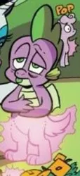 Size: 471x1031 | Tagged: artist:andypriceart, claws, cropped, derpibooru import, dragon, idw, male, offscreen character, paws, rarity, safe, spike, spoiler:comic, spoiler:comic78, tail, transformation, winged spike