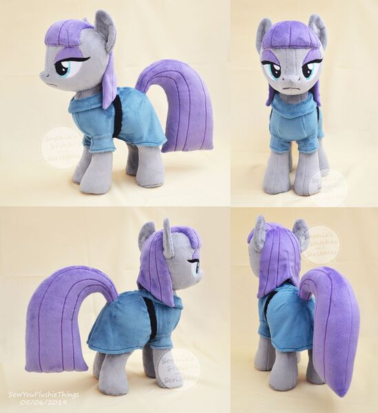 Size: 1601x1749 | Tagged: safe, artist:sewyouplushiethings, derpibooru import, maud pie, pony, clothes, irl, photo, plushie, solo