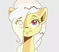 Size: 309x274 | Tagged: safe, artist:smirk, derpibooru import, oc, oc:mutter butter, unofficial characters only, pony, bust, hair over one eye, ms paint, pixel art, portrait, solo