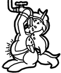 Size: 125x150 | Tagged: safe, artist:crazyperson, derpibooru import, alicorn, pony, fallout equestria, fallout equestria: commonwealth, belly, big belly, drinking, fallout equestria: commonwealth - fog harbour, fanfic art, monochrome, picture for breezies, simple background, tap, transparent background