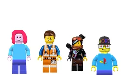 Size: 4140x2572 | Tagged: 3d, artist:mikejeddynsgamer89, crossover, derpibooru import, emmet brickowski, irl, lego, minifig, non-mlp oc, oc, oc:timmy, photo, pinkie pie, safe, simple background, the lego movie, the lego movie 2: the second part, white background, wyldstyle