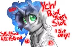Size: 2900x1900 | Tagged: safe, artist:sierra flyer, derpibooru import, doctor whooves, time turner, pony, unicorn, bowtie, bowties are cool, bust, clothes, commission, doctor who, eleventh doctor, female, green eyes, ongoing, smiling, suit, your character here