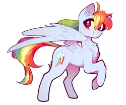 Size: 1280x1063 | Tagged: safe, artist:little-lime, derpibooru import, rainbow dash, pegasus, pony, chest fluff, colored pupils, cute, dashabetes, ear fluff, eye clipping through hair, eyebrows visible through hair, female, grin, heart eyes, mare, signature, simple background, smiling, solo, white background, wingding eyes