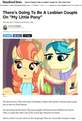 Size: 868x1285 | Tagged: safe, derpibooru import, aunt holiday, auntie lofty, pony, the last crusade, blanket, buzzfeed, clothes, drama, ear piercing, earring, female, jewelry, lesbian, mare, piercing, scarf, scootaloo's aunts drama, sweater, turtleneck