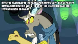 Size: 800x450 | Tagged: broward, caption, derpibooru import, discord, edit, edited screencap, florida, image macro, law and order, parkland, police, police officer, safe, school shooting, screencap, shooting, solo, text, to where and back again