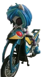 Size: 710x1196 | Tagged: safe, artist:dex stewart, derpibooru import, vinyl scratch, equestria girls, acrobatter, combat chopper, doll, equestria girls minis, kamen rider, kamen rider black rx, photo, saban's masked rider, toy