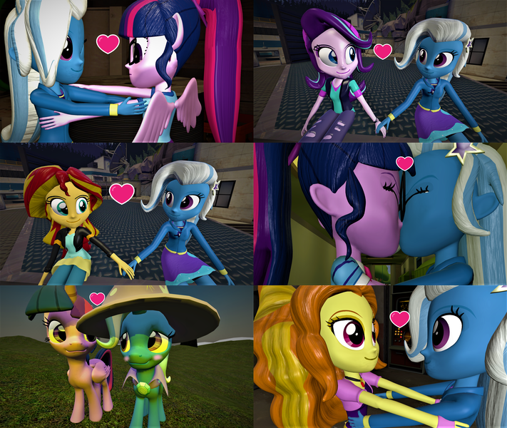 Size: 3840x3240 | Tagged: safe, artist:3d4d, artist:class37boy, derpibooru import, adagio dazzle, sci-twi, starlight glimmer, sunset shimmer, trixie, twilight sparkle, twilight sparkle (alicorn), alicorn, pony, equestria girls, 3d, female, lesbian, mare, sci-twixie, scitwilicorn, shipping, startrix, suntrix, triagio, trixie gets all the mares, twixie