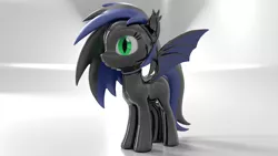 Size: 1920x1080 | Tagged: safe, artist:kurotheneko, derpibooru import, oc, oc:kuro, unofficial characters only, bat pony, pony, 3d, blender, latex, latex suit, mask, shiny, wings