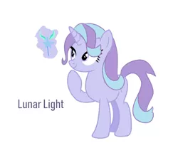 Size: 700x583 | Tagged: safe, artist:kirstenedition, derpibooru import, oc, oc:lunar light, unofficial characters only, pony, unicorn, female, magical lesbian spawn, mare, offspring, parent:starlight glimmer, parent:trixie, parents:startrix, simple background, solo, white background