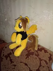 Size: 750x1000 | Tagged: safe, artist:allunacraft, derpibooru import, ponified, pegasus, pony, alex gaskarth, all time low, clothes, commission, irl, male, photo, plushie, shirt, solo, stallion, t-shirt, tail feathers