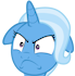 Size: 69x70 | Tagged: safe, derpibooru import, trixie, pony, emoticon, floppy ears, picture for breezies, simple background, solo, transparent background