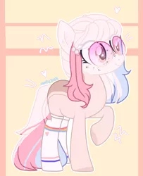 Size: 1280x1576 | Tagged: safe, artist:fliyingrainbow, derpibooru import, oc, earth pony, pony, base used, female, glasses, mare, solo