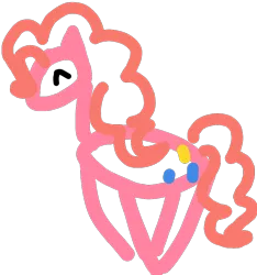 Size: 674x720 | Tagged: safe, artist:xenophilie, derpibooru import, pinkie pie, earth pony, pony, 1000 hours in ms paint, eyes closed, majestic as fuck, minimalist, modern art, quality, simple background, solo, transparent background