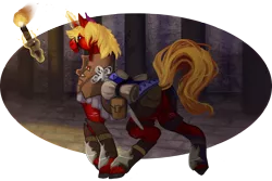 Size: 4146x2769 | Tagged: safe, artist:sitaart, derpibooru import, oc, oc:steel prism, pony, unicorn, ponyfinder, adventure, clothes, dungeons and dragons, explorer, explorer outfit, glowing horn, horn, magic, male, pen and paper rpg, rpg, solo, stallion