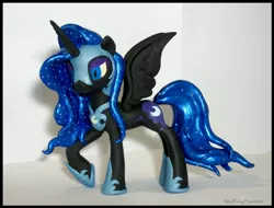 Size: 3864x2936 | Tagged: safe, artist:madponyscientist, derpibooru import, nightmare moon, pony, craft, irl, photo, raised hoof, solo