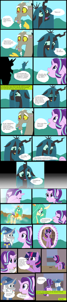 Size: 3544x15840 | Tagged: alicorn, artist:mr100dragon100, changedling, changeling, changeling queen, comic, comic:to reform a queen, derpibooru import, discord, female, purified chrysalis, queen chrysalis, reformed, safe, starlight glimmer, star swirl the bearded, twilight sparkle, twilight sparkle (alicorn)