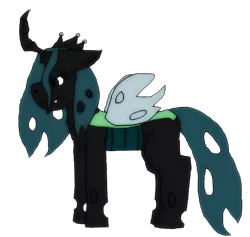 Size: 1349x1277 | Tagged: artist:goldentigeress14, changeling, changeling queen, derpibooru import, female, queen chrysalis, safe, simple background, solo, transparent background