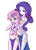Size: 1152x1584 | Tagged: suggestive, artist:drantyno, banned from derpibooru, derpibooru import, rarity, sweetie belle, equestria girls, armlet, belly dancer, belly dancer outfit, belly jewel, bracelet, clothes, duo, female, females only, harem outfit, image, jeweled navel, jewelry, leg bracelet, loincloth, lolicon, necklace, png, siblings, simple background, sisters, smiling, stupid sexy rarity, underage