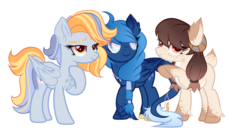 Size: 5668x3059 | Tagged: safe, artist:xxmelody-scribblexx, derpibooru import, oc, oc:daisy sweet, oc:lorelei snowflake, unofficial characters only, pegasus, pony, base used, female, mare, simple background, transparent background