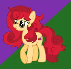 Size: 1820x1756 | Tagged: safe, artist:meimisuki, artist:nightcorecat123, derpibooru import, oc, oc:apple berry, unofficial characters only, earth pony, pony, icey-verse, base used, bedroom eyes, female, freckles, glasses, magical lesbian spawn, mare, next generation, offspring, parent:applejack, parent:strawberry sunrise, parents:applerise, raised hoof, solo