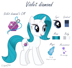 Size: 1024x966 | Tagged: safe, artist:liya04, derpibooru import, oc, oc:violet diamond, pony, unicorn, base used, female, mare, offspring, parent:fancypants, parent:rarity, parents:raripants, reference sheet, simple background, solo, transparent background