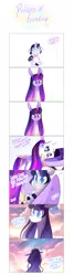 Size: 1606x6000 | Tagged: safe, artist:iheyyasyfox, derpibooru import, twilight sparkle, twilight sparkle (alicorn), oc, oc:stella alba nyx, alicorn, pony, unicorn, baby, baby pony, comic, crib, diaper, female, magic, mare, mother and child, mother and daughter, offspring, parent:flash sentry, parent:twilight sparkle, parents:flashlight