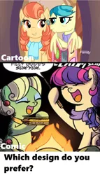 Size: 1156x2028 | Tagged: aunt holiday, auntie lofty, clothes, comparison, derpibooru import, duo, fire, idw, ponyville mysteries, question, safe, scarf, screencap, spoiler:comic, spoiler:comicponyvillemysteries3, text, the last crusade