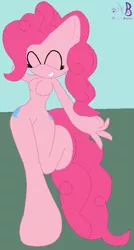 Size: 466x872 | Tagged: anthro, artist:anjelbases, artist:mollyketty, base used, breasts, derpibooru import, featureless breasts, female, pinkie pie, safe, solo, sonicified, sonic the hedgehog (series)