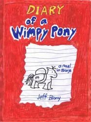 Size: 731x977 | Tagged: safe, artist:bry-guy, derpibooru import, ponified, pony, book, book cover, cover, diary of a wimpy kid, traditional art