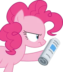 Size: 5054x5787 | Tagged: safe, artist:uigsyvigvusy, derpibooru import, pinkie pie, pony, absurd resolution, angry, female, mare, newspaper, simple background, transparent background, vector