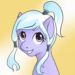 Size: 500x500 | Tagged: safe, artist:marikaefer, derpibooru import, cloudchaser, pony, ask flitter and cloudchaser, alternate hairstyle, bust, korra, portrait, solo