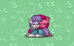 Size: 258x161 | Tagged: safe, derpibooru import, maud pie, pinkie pie, pony, pony town, brother and sister, bubble berry, bubblini davinci berry, female, male, pinkamena diane pie, rule 63, siblings