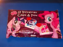 Size: 800x600 | Tagged: safe, derpibooru import, pinkie pie, rainbow dash, twilight sparkle, earth pony, pegasus, pony, unicorn, candy, cardboard twilight, food, holiday, irl, lollipop, merchandise, photo, unicorn twilight, valentine, valentine's day, valentine's day card