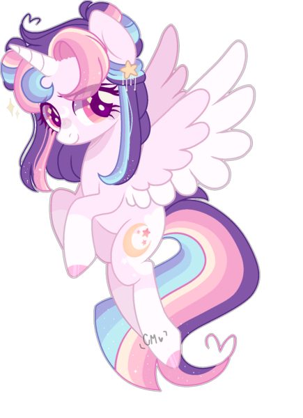 Size: 1280x1764 | Tagged: safe, artist:moon-rose-rosie, derpibooru import, oc, oc:celestial moon, unofficial characters only, alicorn, pony, alicorn oc, female, horn, magical lesbian spawn, mare, offspring, parent:rainbow dash, parent:twilight sparkle, parents:twidash, solo, wings