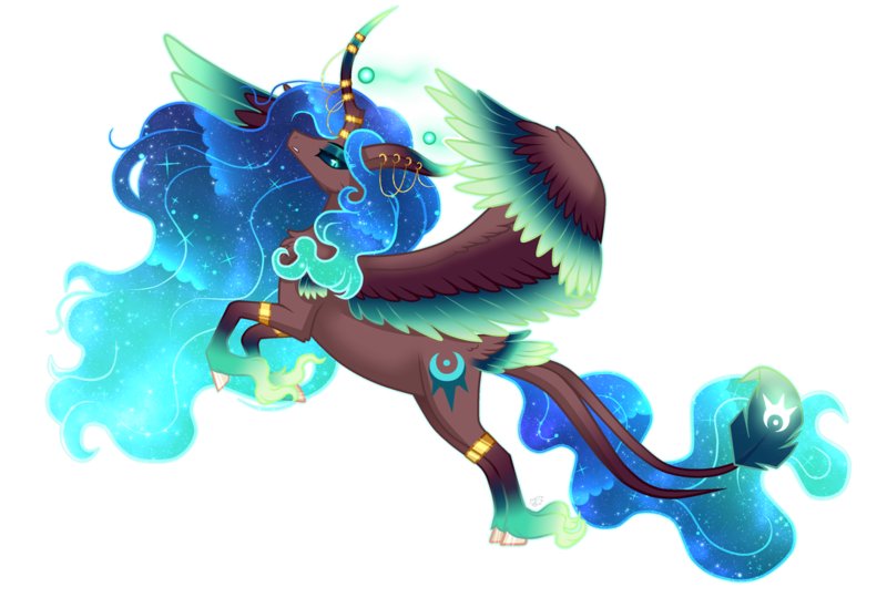 Size: 1088x735 | Tagged: safe, artist:sugaryicecreammlp, derpibooru import, oc, oc:solstice (astralmelodia), alicorn, pony, colored wings, curved horn, ethereal mane, female, horn, long ears, mare, multicolored wings, simple background, solo, tail feathers, transparent background, two tails, unshorn fetlocks, wings
