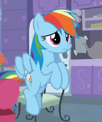 Size: 275x329 | Tagged: safe, derpibooru import, screencap, rainbow dash, pegasus, pony, non-compete clause, adorable distress, animated, cropped, cute, dashabetes, denied, dilated pupils, eye shimmer, female, floppy ears, flying, frown, gif, gritted teeth, levitation, looking at something, looking back, loop, magic, mare, offscreen character, pouting, reaching, sad, sadorable, solo focus, spread wings, telekinesis, trophy, underhoof, wide eyes, wings