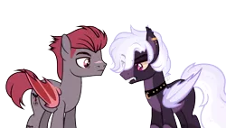 Size: 1908x1086 | Tagged: safe, artist:sugaryicecreammlp, derpibooru import, oc, oc:mark, oc:midnight star, unofficial characters only, bat pony, pony, male, simple background, stallion, transparent background