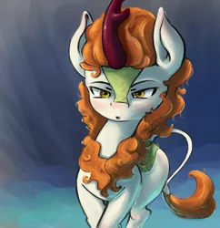 Size: 3038x3133 | Tagged: artist:cookiedesu, autumn blaze, awwtumn blaze, cute, derpibooru import, kirin, safe, solo, stare